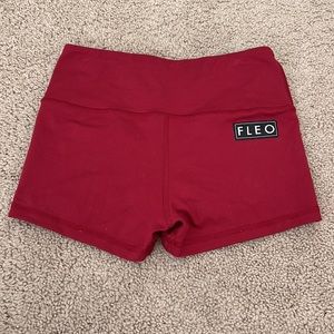 Deep red fleo shorts LRC